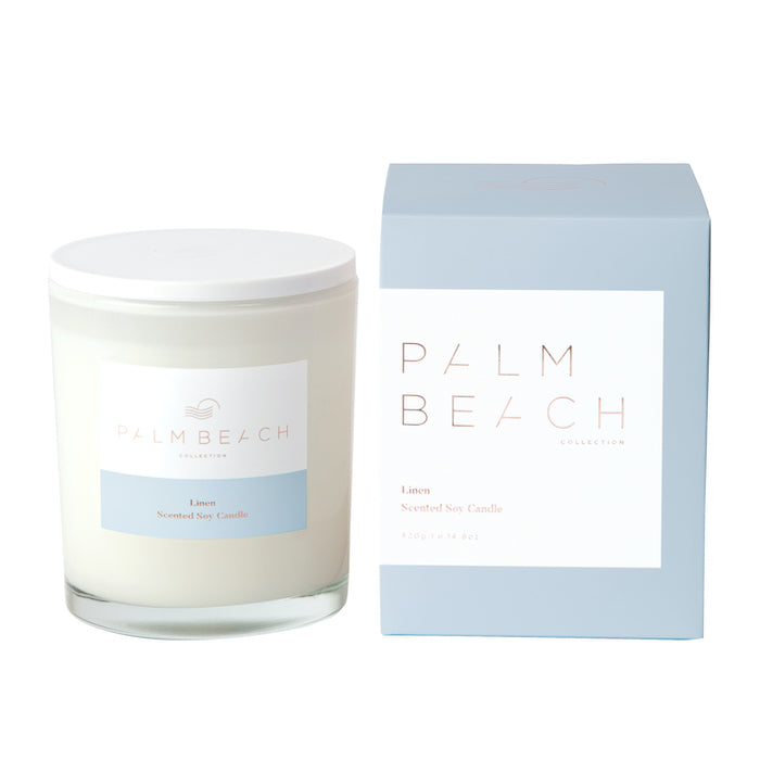 Palm Beach Linen Scented Soy Candle 420g